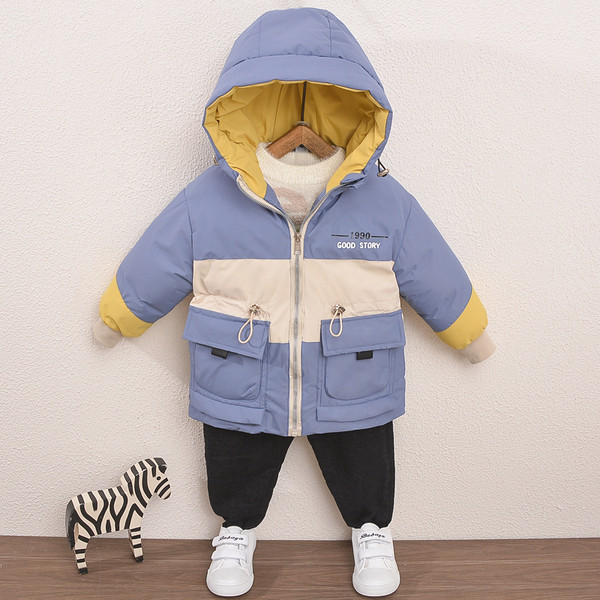 Sügis-talvine laste jope kapuutsiga