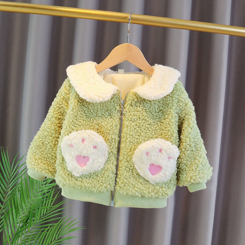 Dječja puh jakna s patentnim zatvaračem - za djevojčice