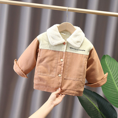 Καθημερινό παιδικό μπουφάν με ζεστή επένδυση και κουμπιά