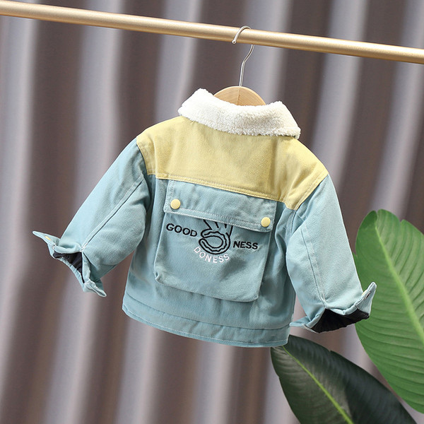 Καθημερινό παιδικό μπουφάν με ζεστή επένδυση και κουμπιά