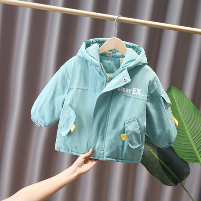 Kapuutsiga ja taskutega laste jope poistele