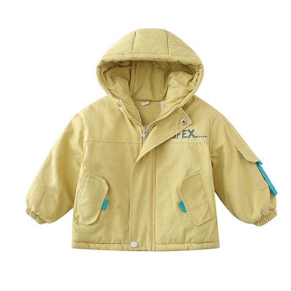 Kapuutsiga ja taskutega laste jope poistele