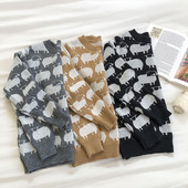 Γυναικείο φαρδιά πουλόβερ με στρογγυλή λαιμόκοψη