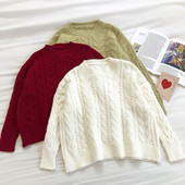 Naiste lai kampsun mudel ovaalse kaelusega