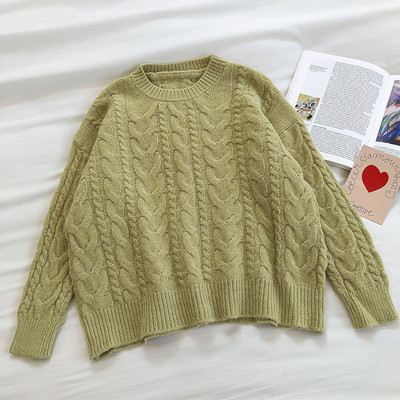 Naiste lai kampsun mudel ovaalse kaelusega