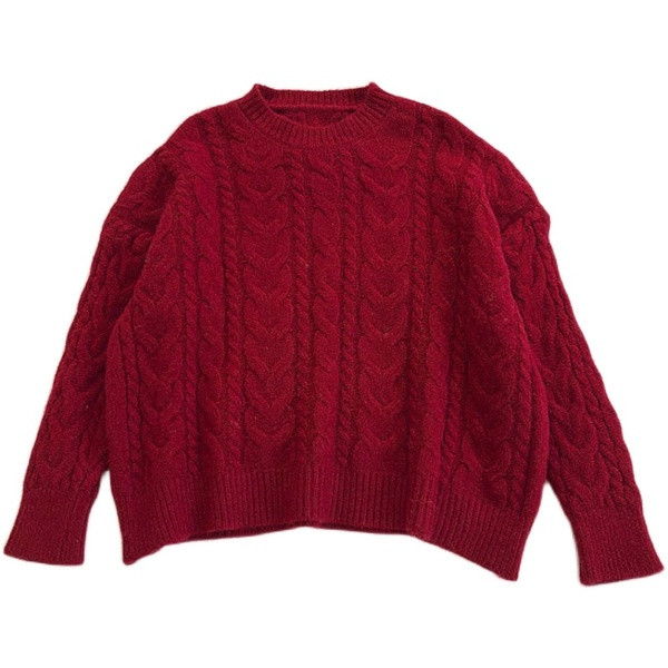 Naiste lai kampsun mudel ovaalse kaelusega