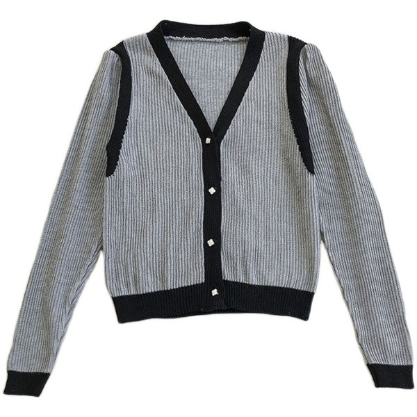 Ikdienas sieviešu veste ar V veida kakla izgriezumu