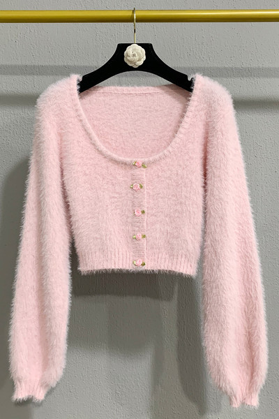 Naiste moodne ümara kaelusega vest