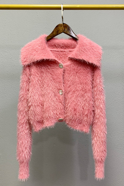 Ženska puhasta vesta na gumbe - kratki model