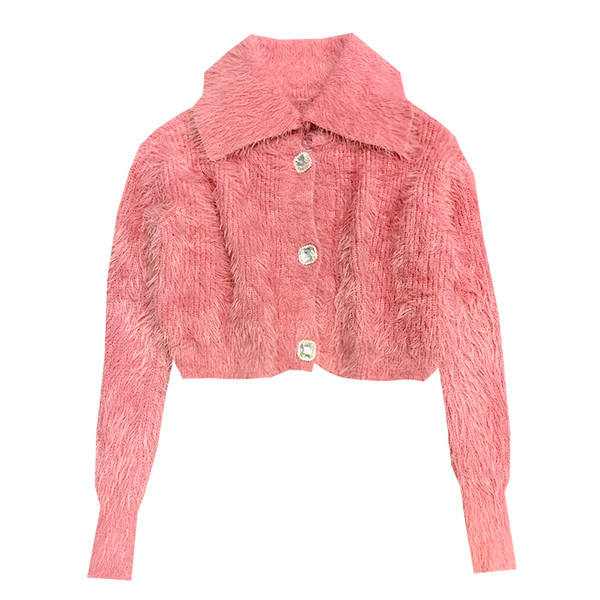 Ženska puhasta vesta na gumbe - kratki model