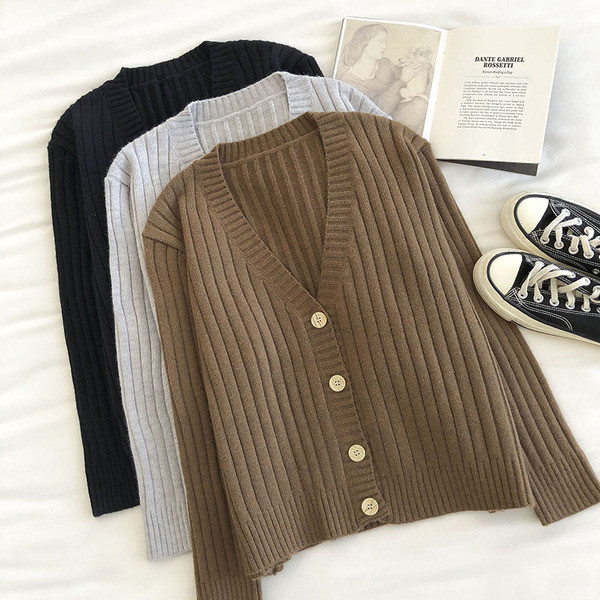 Γυναικεία casual ζακέτα με κουμπιά και ντεκολτέ