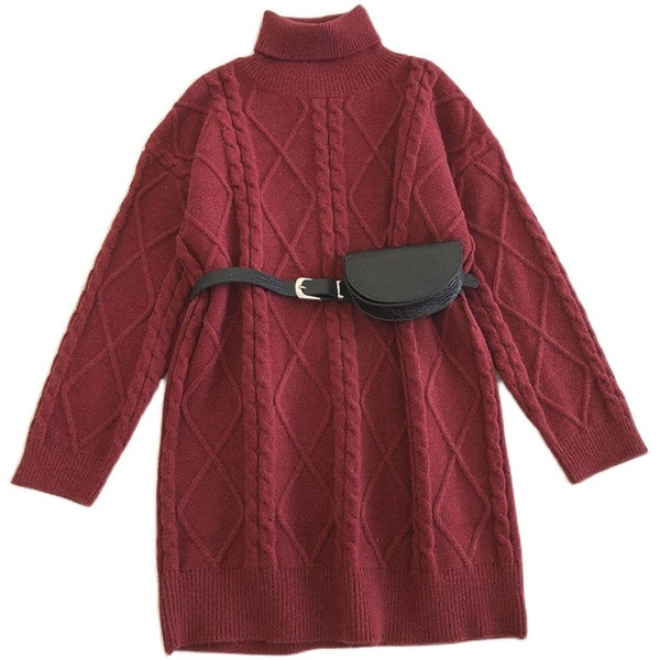 Γυναικείο ρετρό στυλ πουλόβερ με μακριά μανίκια