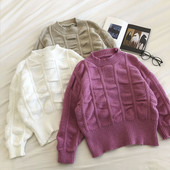 Uut mudelit ümara kaelusega naiste kampsun