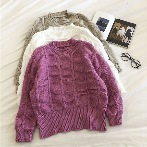 Uut mudelit ümara kaelusega naiste kampsun