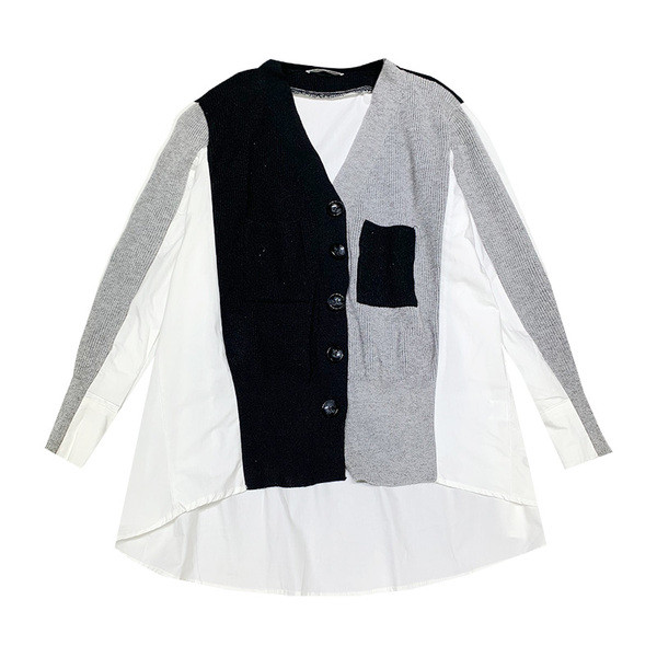 Naiste nööpide ja esitaskuga kardigan