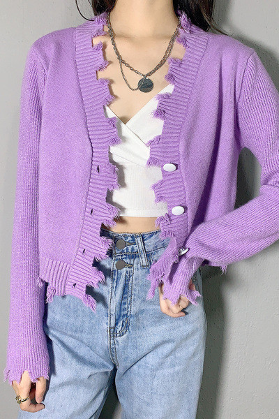 Vesta casual dama cu motive rupte