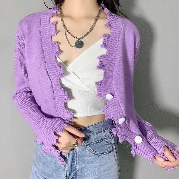 Vesta casual dama cu motive rupte