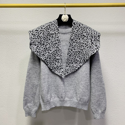 Νέο μοντέλο γυναικείο πουλόβερ με άνιμαλ πριντ