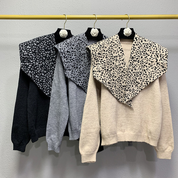 Νέο μοντέλο γυναικείο πουλόβερ με άνιμαλ πριντ 