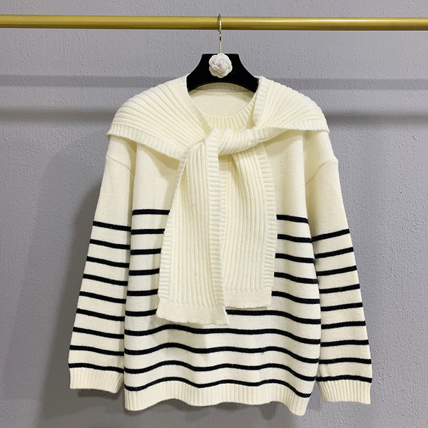 Naiste talvine triibuline kampsun