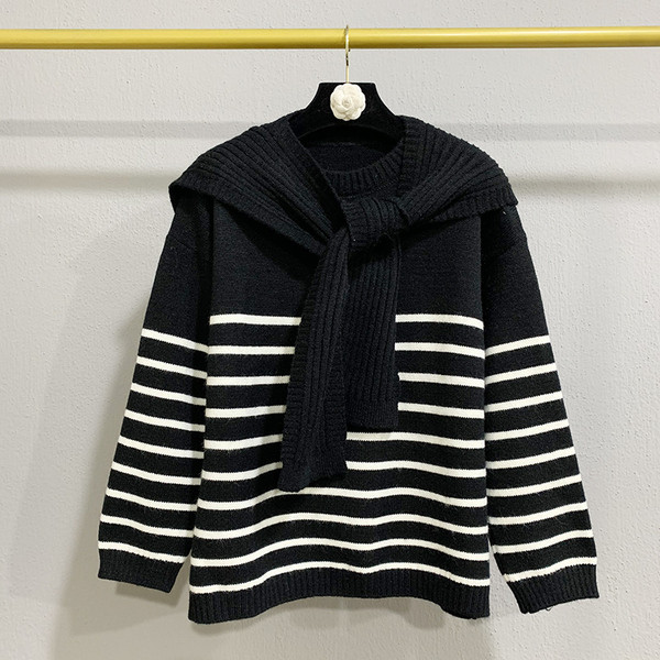 Naiste talvine triibuline kampsun