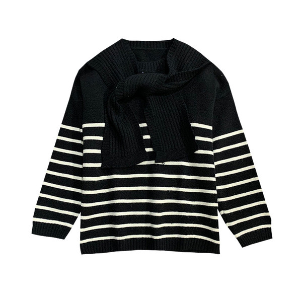 Naiste talvine triibuline kampsun