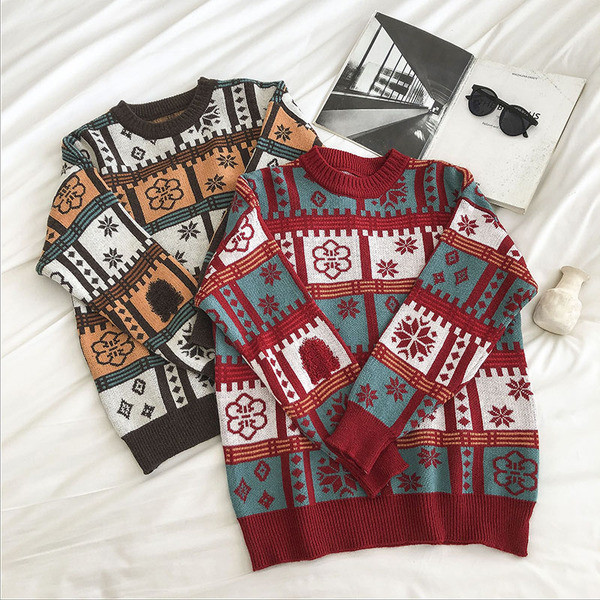 Casual γυναικείο πουλόβερ με οβάλ λαιμόκοψη και μακριά μανίκια