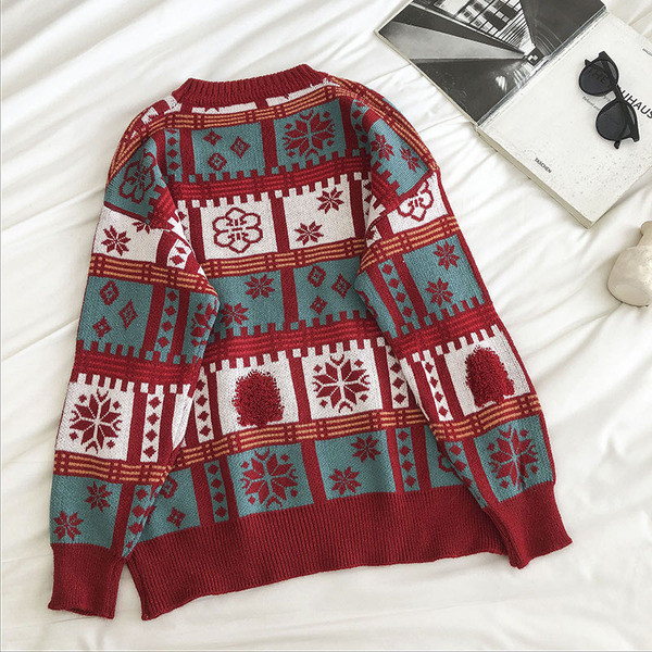 Casual γυναικείο πουλόβερ με οβάλ λαιμόκοψη και μακριά μανίκια