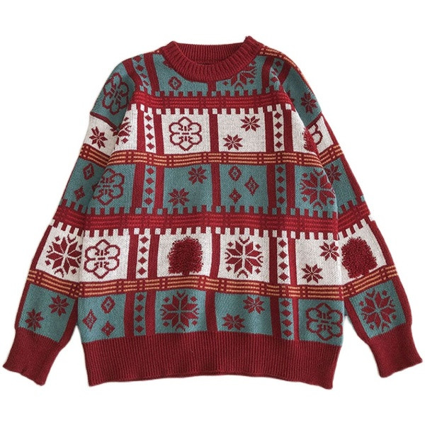 Casual γυναικείο πουλόβερ με οβάλ λαιμόκοψη και μακριά μανίκια