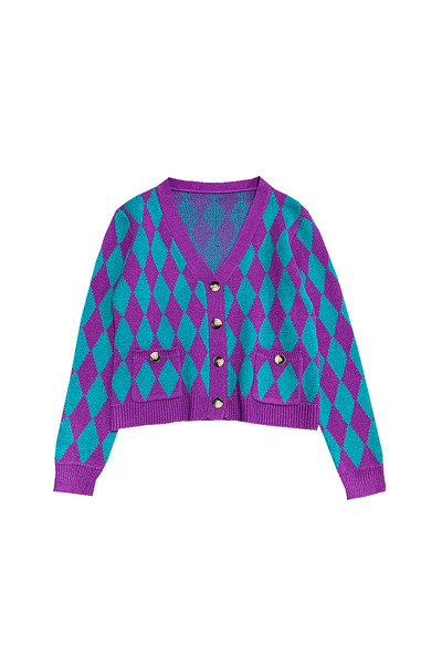 Γυναικεία casual ζακέτα με λαιμόκοψη και κουμπιά