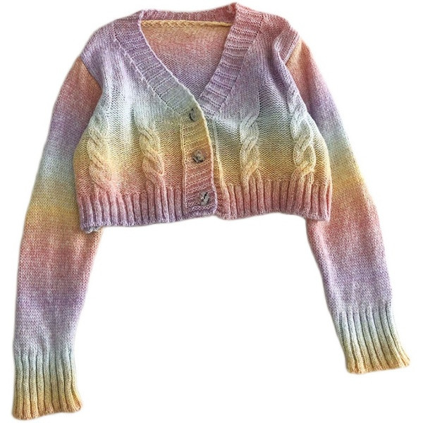 Lühike naiste vest nööpide ja spitsikaelusega