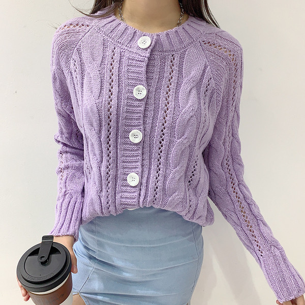 Ženski pleteni prsluk sa gumbima u više boja