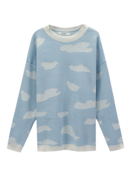 Naiste aktuaalne pikk ovaalse kaelusega kampsun