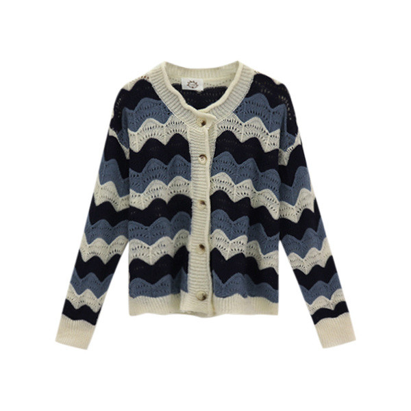 Vabaaja naiste lühike ovaalse kaelusega kardigan