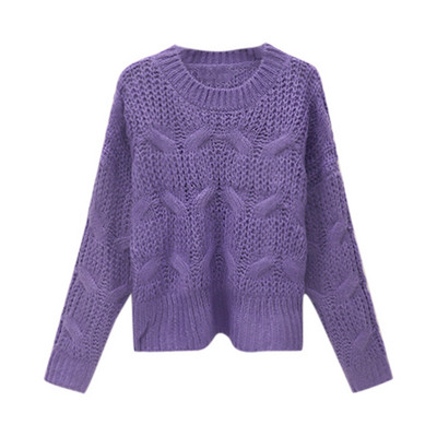 Μοντέρνο γυναικείο πουλόβερ με οβάλ ντεκολτέ