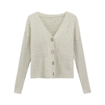 Γυναικεία  μοντέρνα ζακέτα με  λαιμόκοψη  και κουμπιά