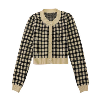 Καθημερινή γυναικεία καρό ζακέτα