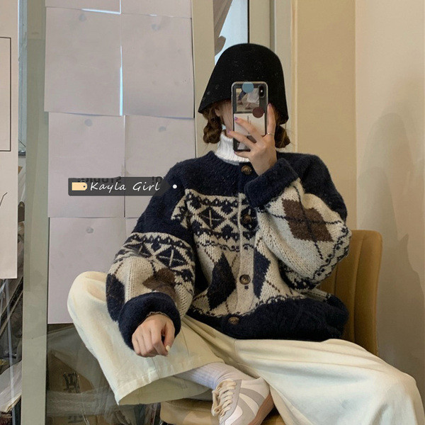 Ženski ležerni dugi kardigan s ovalnim izrezom