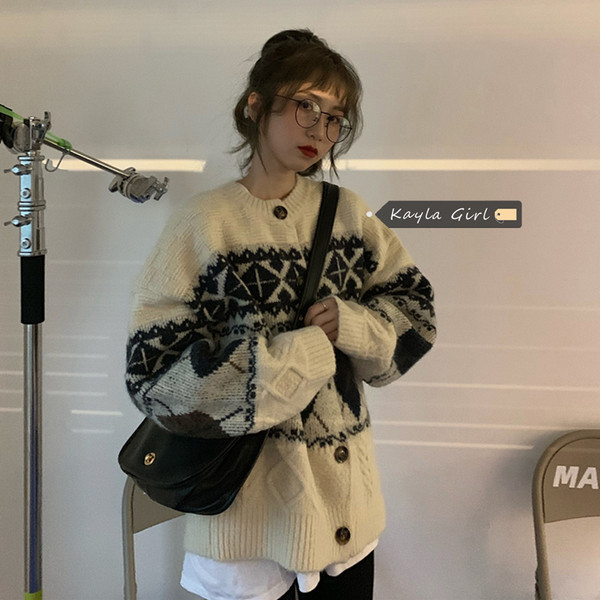 Ženski ležerni dugi kardigan s ovalnim izrezom