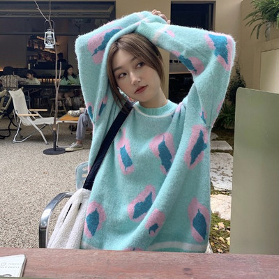 Γυναικείοκαθημερινό πουλόβερ φαρδύ μοντέλο