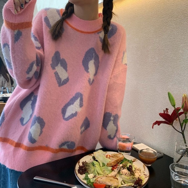 Γυναικείοκαθημερινό πουλόβερ φαρδύ μοντέλο