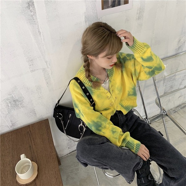 Naiste kaasaegne lühike kardigan