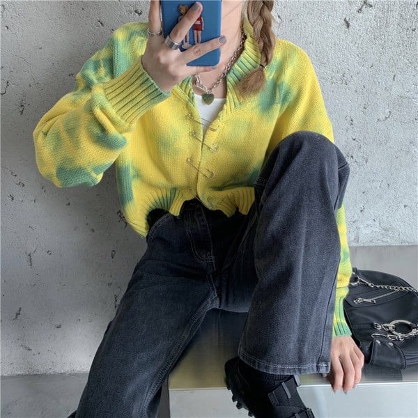 Naiste kaasaegne lühike kardigan