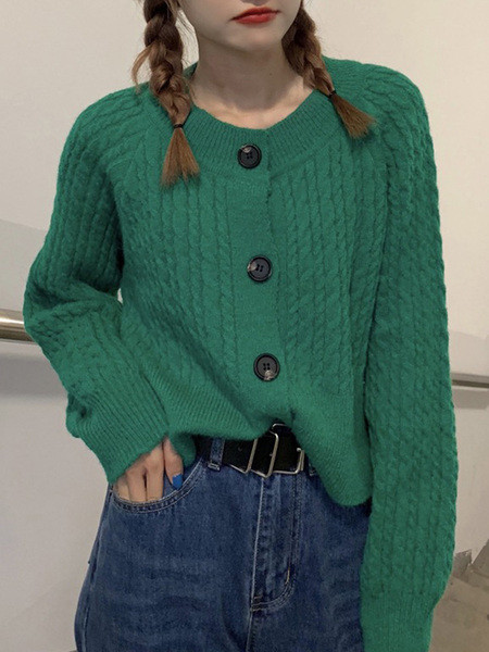 Naiste vabaaja vest ovaalse dekoltee ja nööpidega