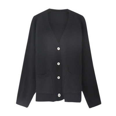 Γυναικεία casual ζακέτα φαρδύ μοντέλο με ντεκολτέ