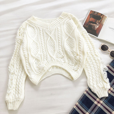 Spitsikaelusega vabaaja naiste kampsun