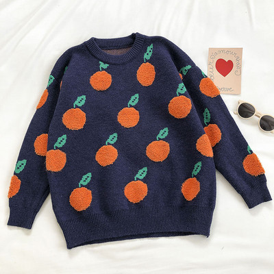 Ležeran ženski džemper s okruglim izrezom i dugim rukavima