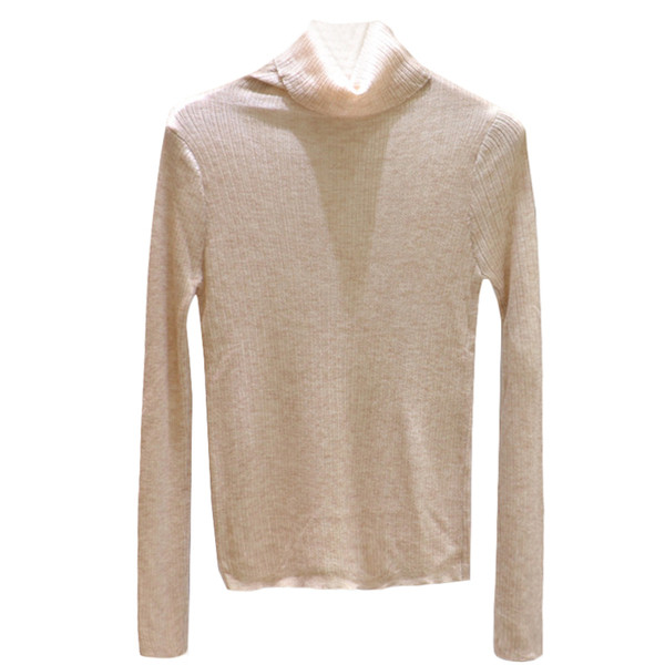 Γυναικεία πλεκτή μπλούζα με ψηλό γιακά