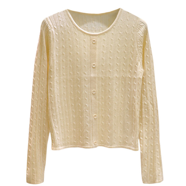 Νέο μοντέλο γυναικείο πουλόβερ με κουμπιά και στρογγυλή λαιμόκοψη