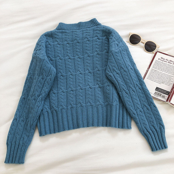 Praegune ümara kaelusega ja pikkade varrukatega naiste kampsun